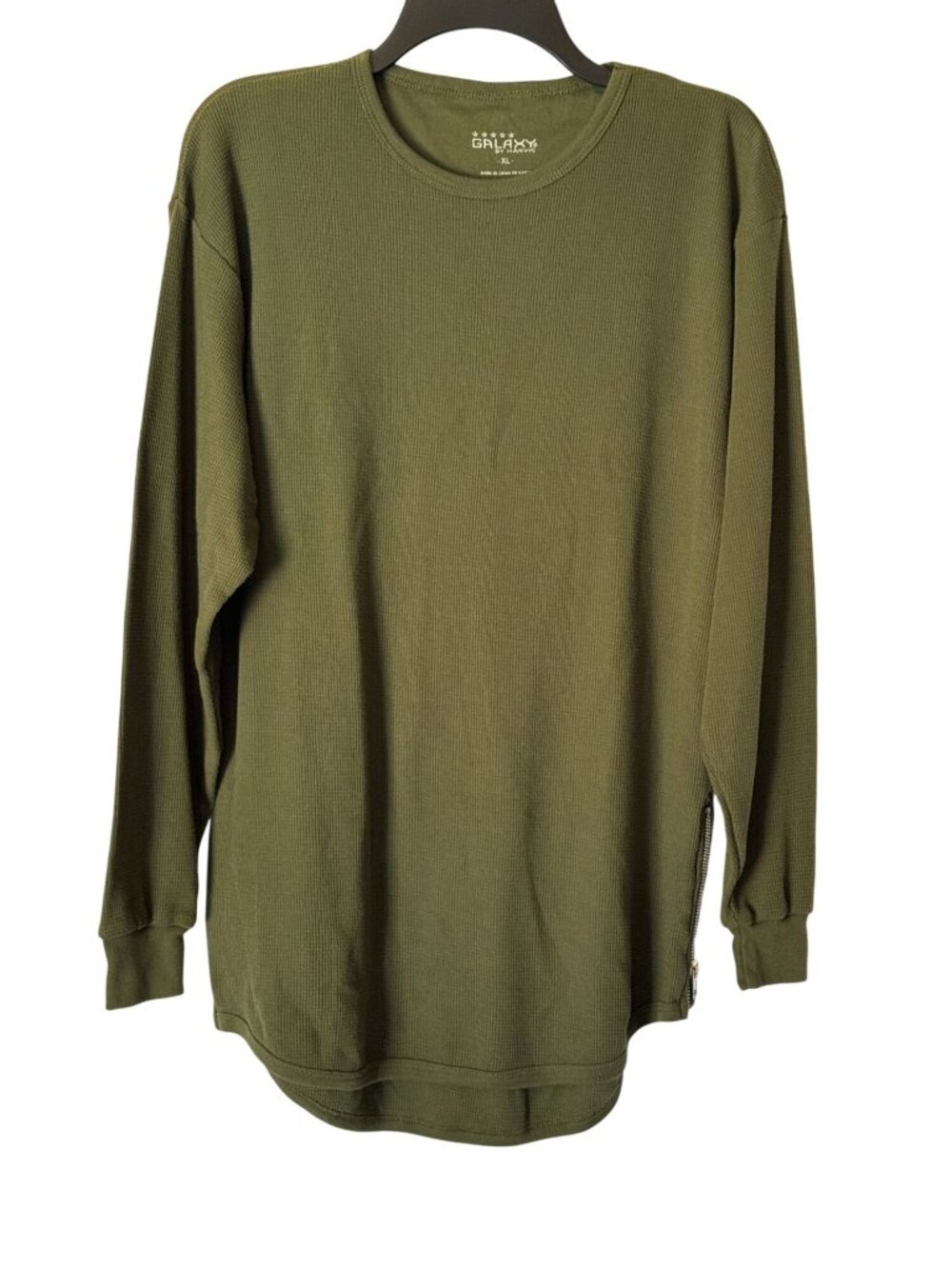 Galaxy By Harvic Men Long Sleeve Pullover Crew Neck Thermal T-shirt Size XL
